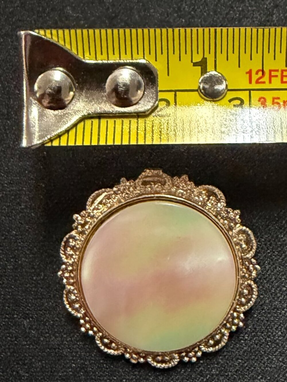 Vintage Mother of Pearl Scarf Clip Brooch